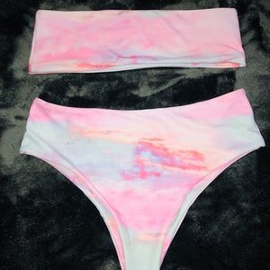 Strapless swim set